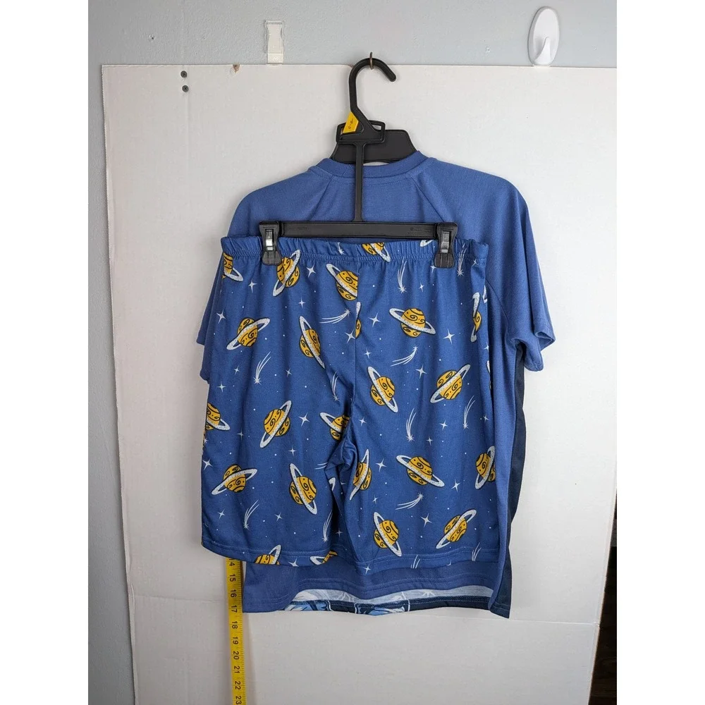 Wonder Nation Boys Space Astronaut Glow in the Dark Pajama Set  L 10-12 Husky